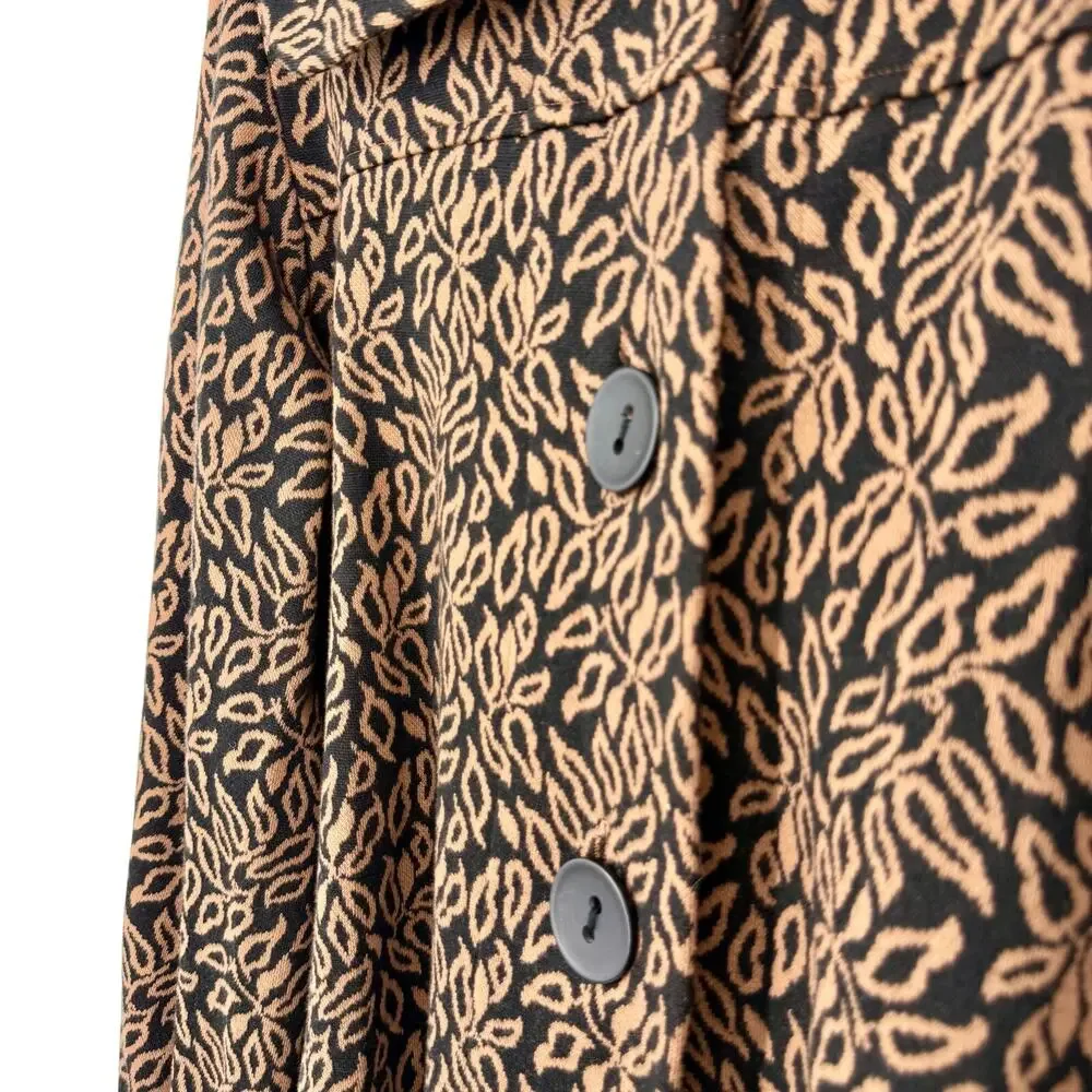 Habitat Sz Medium Brown Black Wearable Art Coat Jacket Winter Blouse shirt Top - Picture 9 of 10